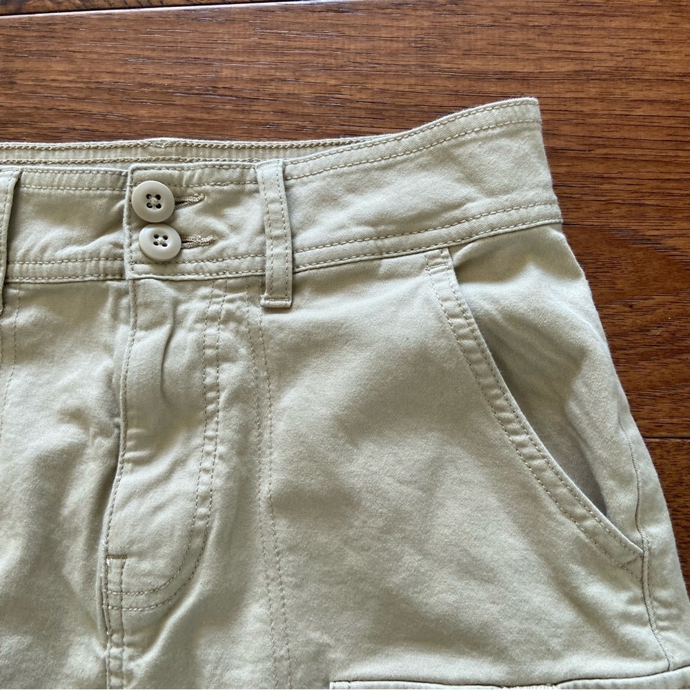 Beige Cargo Mini Skirt - Picture 3 of 9